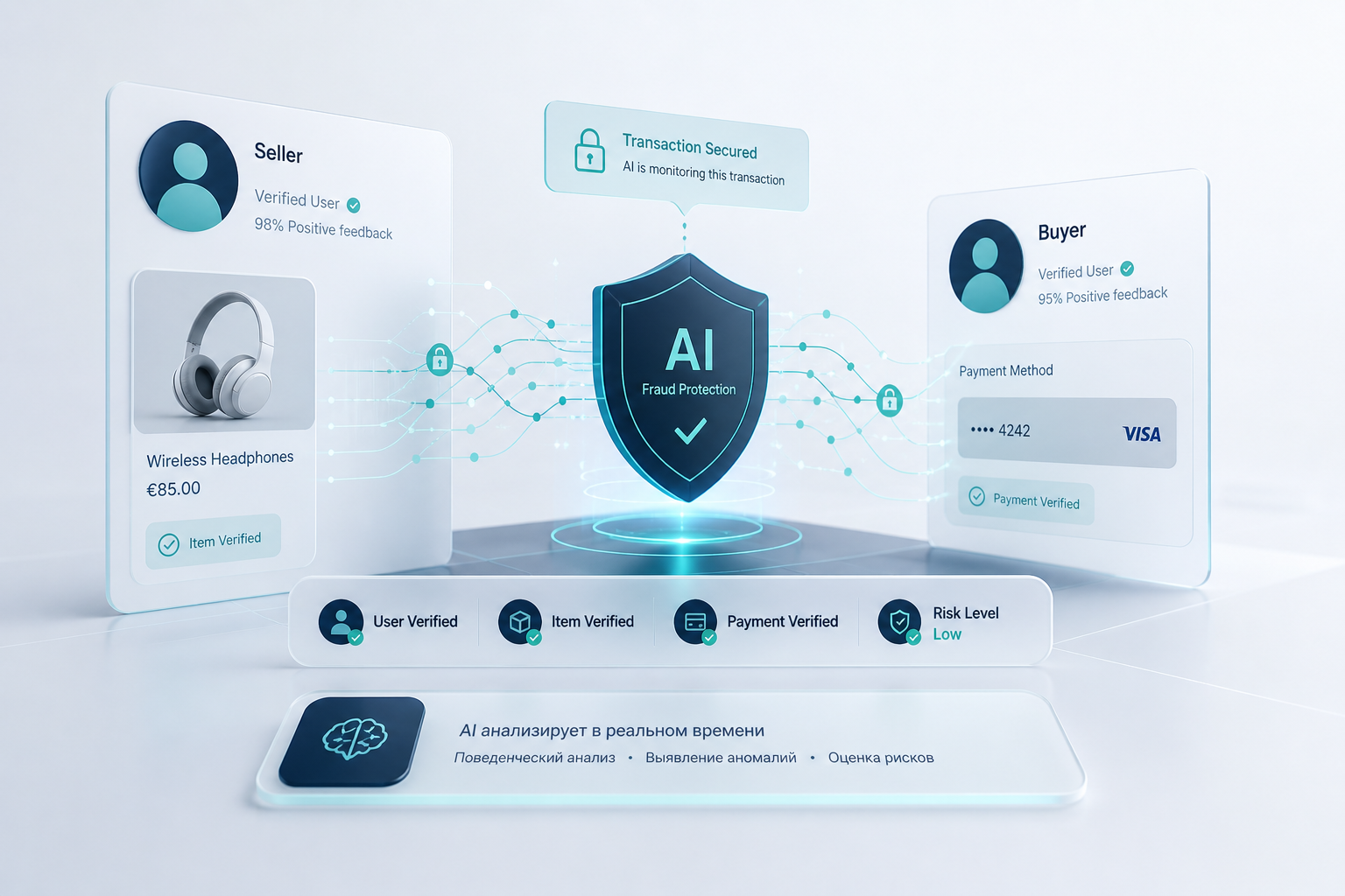 Premium AI-driven secure SaaS platform illustration